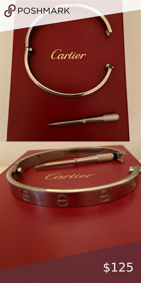 stainless steel cartier love bracelet|authentic cartier love bracelet.